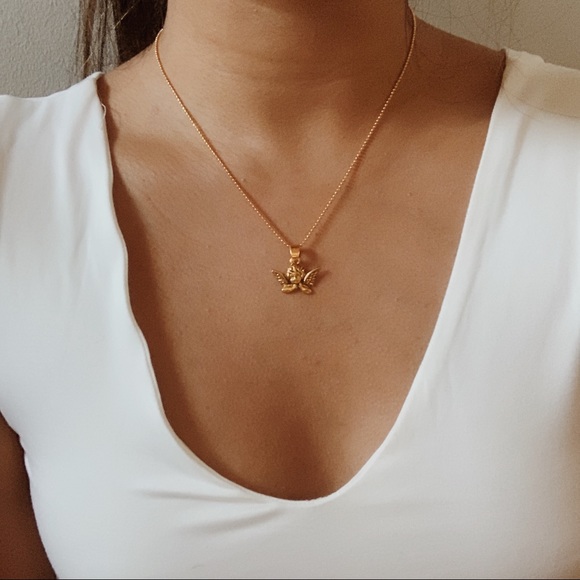 r e s t o c k e d | angel gold necklace👼🏻 - Picture 2 of 8